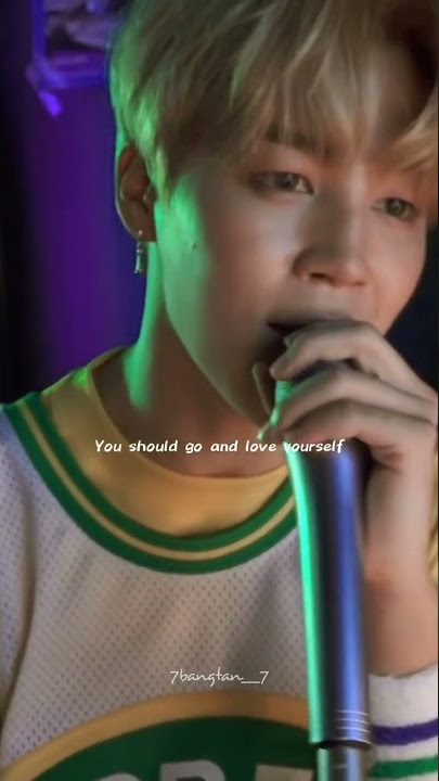 BTS Jimin singing Justin Bieber Love yourself (lyrics)