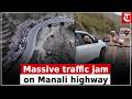 Mandi: Heavy Traffic Jam on Chandigarh–Manali Highway Amid Tourist Rush to Manali