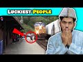 Villagers React To Luckiest People Caught On Camera ! Tribal People React To Luckiest People