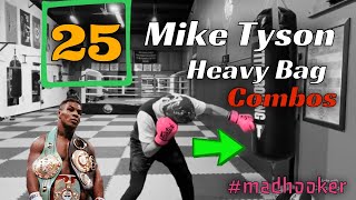 Mike Tyson Heavy Bag Combos #boxing #miketyson #madhooker #drill2thrill #martialarts #peekaboo