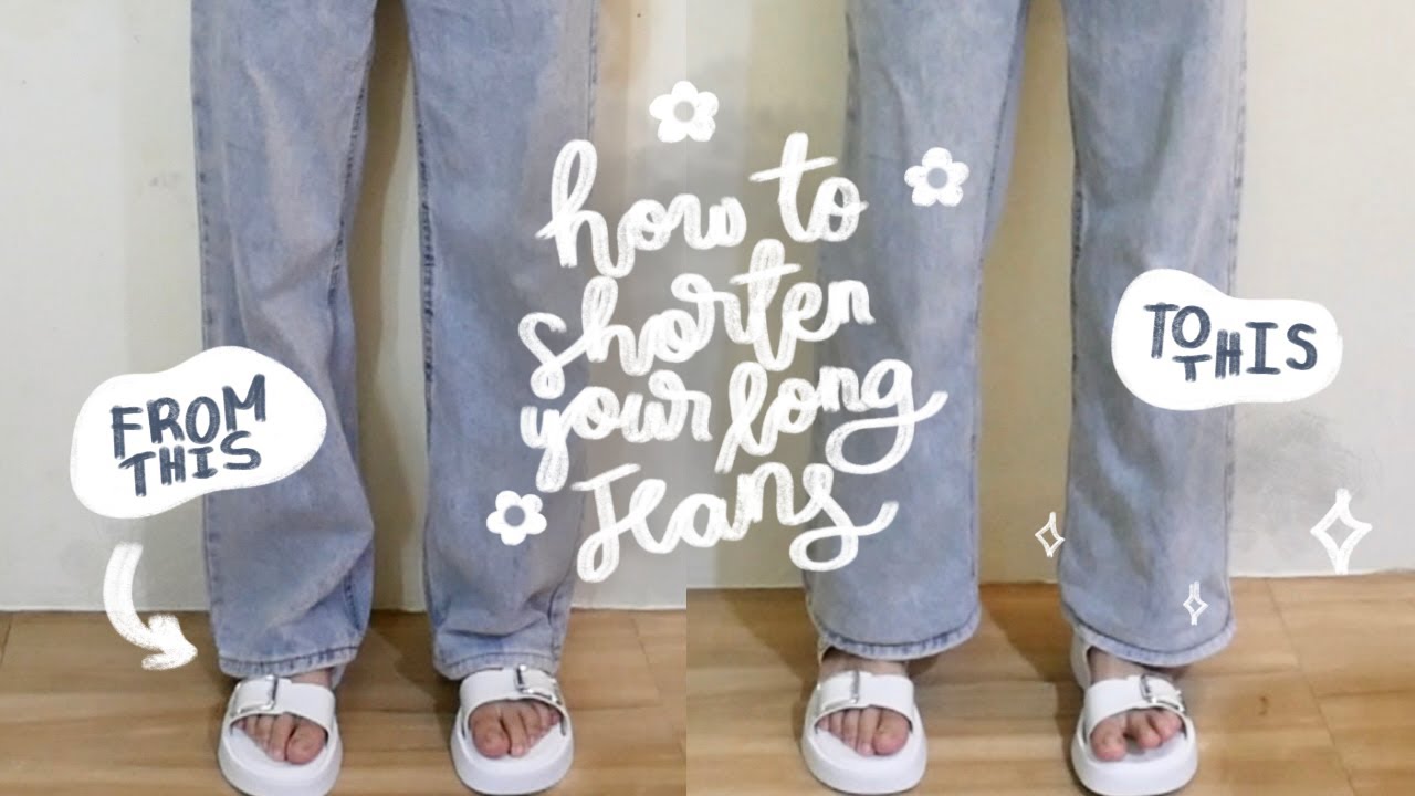 EASIEST WAY TO SHORTEN YOUR JEANS (3 WAYS) *no using of sewing machine