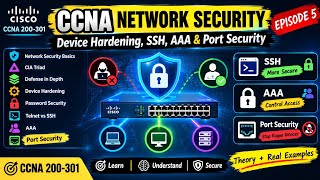 Episode 5 | CCNA Network Security: Device Hardening, SSH, AAA & Port Security 