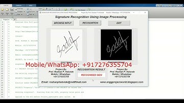Signature Identification Using Matlab Project With Source Code | Signature Recognition Matlab Code