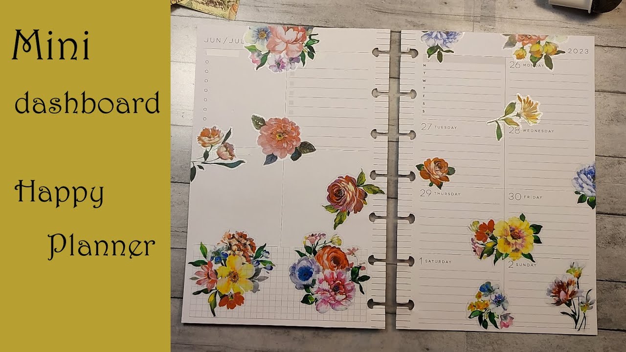 Plan with Me / Mini Dashboard / Happy Planner - YouTube