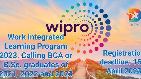 Jobs at Wipro | Wipro’s Work Integrated Learning Program 2023. BCA or B.Sc. of 2021, 2022 and 2023