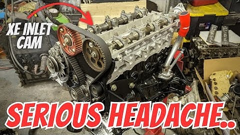 C20LET engine build - Cylinder head install & Cambelt timing #turbo #vauxhall #redtop