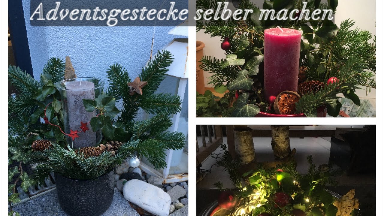 weihnachtsgestecke selber machen für draußen