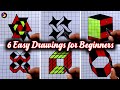 How to draw 3d 6 easy 3d drawings by ashar 2m  dibujos 3d