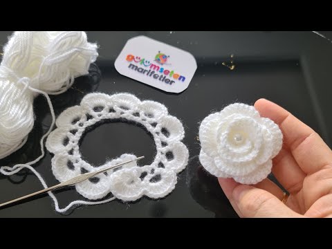Tığ ile çiçek gül nasıl yapılır?✅ How to crochet a flowers rose for beginners