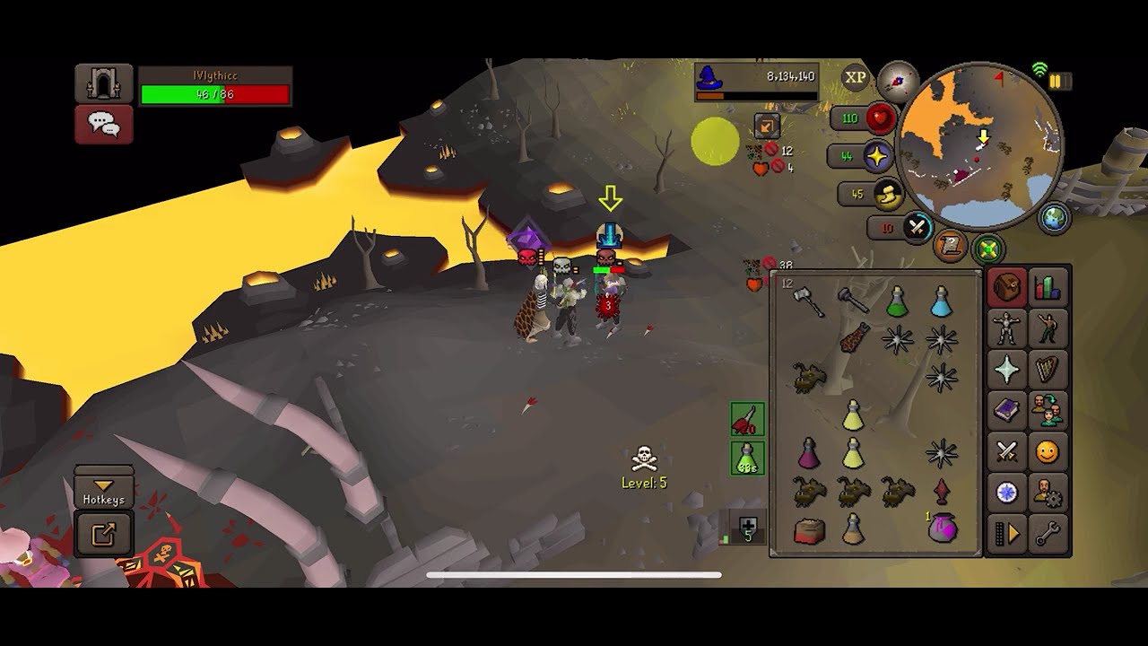 Ummm.. a dragon dart KO on mobile..? St0p Moving osrs