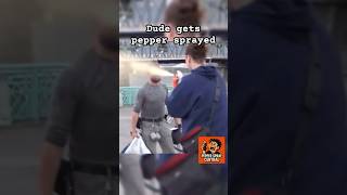 Guy gets pepper sprayed #pepperspray #selfdefense #public #shorts