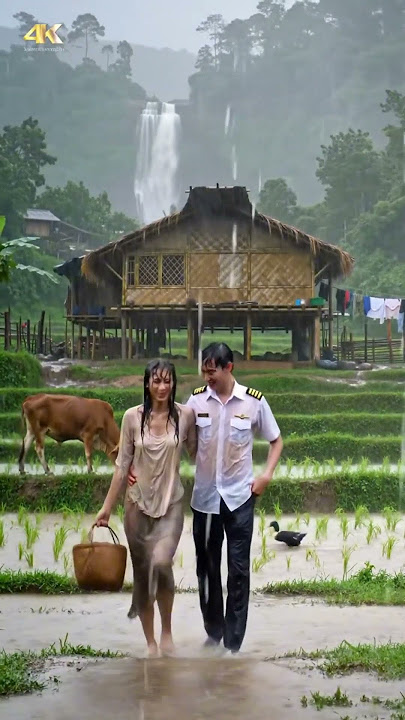 Menjemput  Suaminya Pulang Di Tengah Hujan Lebat #rainsoundforsleeping #shorts #short #rainsounds