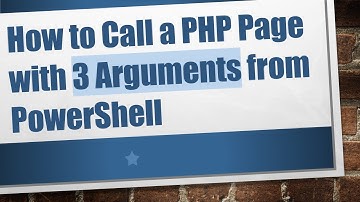 How to Call a PHP Page with 3 Arguments from PowerShell