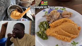 African village cooking || Unique TOGOLESE Local food Dzenkple || how to prepare Togo Aprapransa