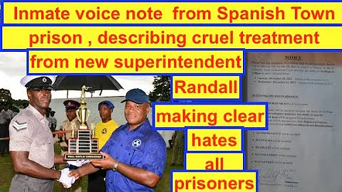 Prisoner Voice Note from Spanish Town prison about...