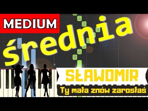 🎹 Ty mała znów zarosłaś (Sławomir) - Piano Tutorial (średnia wersja) 🎵 NUTY W OPISIE 🎼