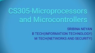 CS 305 (8086 Logical and String manipulation instructions)