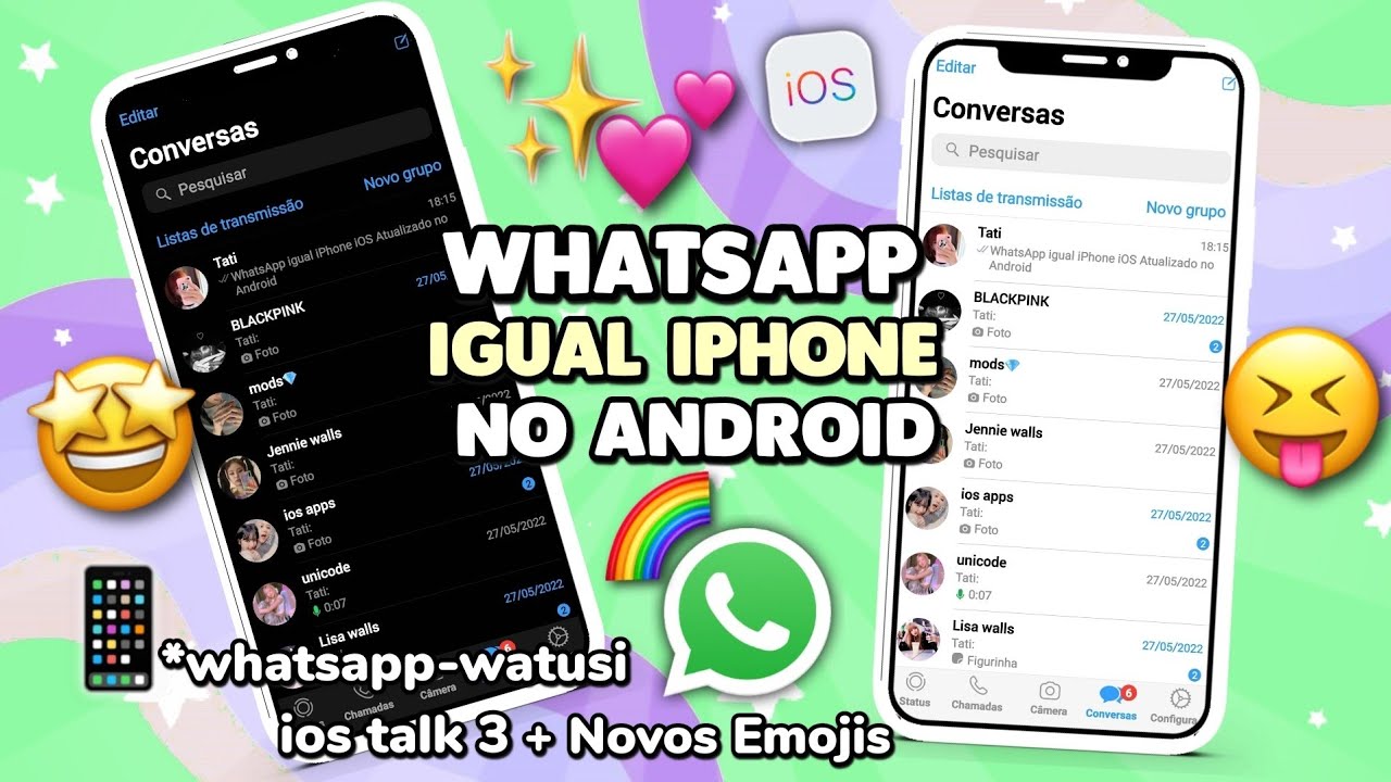 Saiu! Whatsapp igual iPhone no Android Atualizado Watusi iOS Talk 3 ...