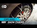 Driving safely with snow chains | Explains
