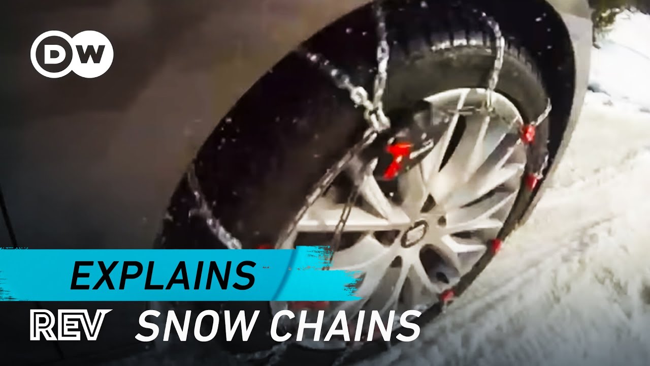 Driving safely with snow chains