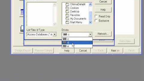 connecting MS Access  database using OBDC with Crystal report connection