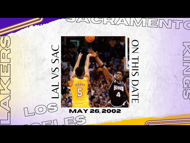 2002 West Finals - LA Lakers vs Sacramento Kings Game 4 Highlights HD -  Famous Buzzer 