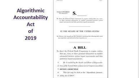 Algorithmic Accountability Act of 2019