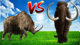 Woolly Rhinoceros v/s Woolly Mammoth || ARBS || Animal Revolt Battle Simulator || ‎@ARBSGAMER07