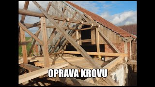 Oprava krovu. Jak opravit střechu. Kotvení pozednic. Příprava střechy na laťování.