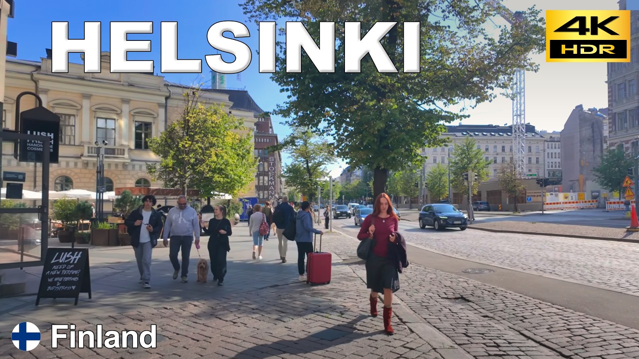 Хельсинки – 4K пешеходная прогулка | Исследуем центр Хельсинки | Финляндия 🇫🇮 сен. 2024 [4K HDR]