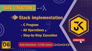 6 Stack Implementation in C: All Operations with Step-by-Step Execution 💻📚 #dsa #cprogramming