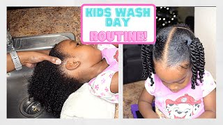Kids Wash Day Routine For Curly Hair| Start To Finish