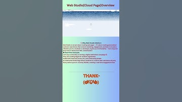 Web Studio Overview(❁´◡`❁)