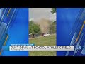 Dust devil spotted outside Manor High School