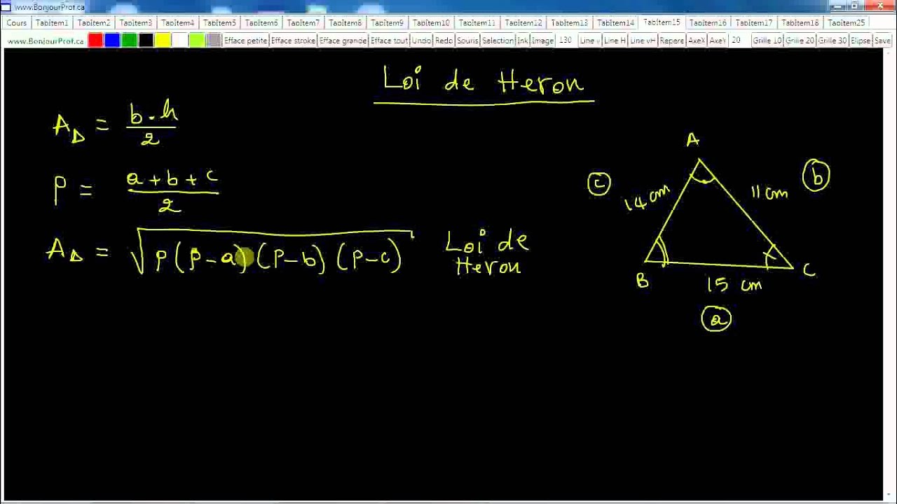 Secondaire 4 CST: Révision des techniques  loi de Héron