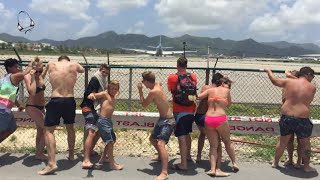 KLM 747 takeoff in St. Maarten incredible!