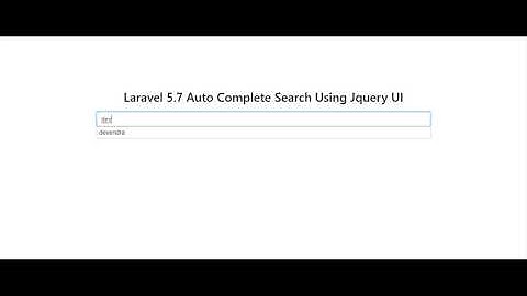 laravel 5.7 jquery autocomplete search from database