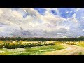 Watercolor Painting Tutorial, Field and Sky