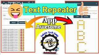 Text Repeater | Repeat Whatsapp Text | How to repeat Text multi times | Sakith Tech Zone