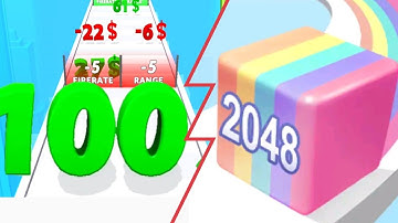 Digit Shooter 3D vs Jelly Run 2048 - Level Up, Max Level Gameplay