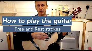 How to play FREE and REST strokes - tirando / apoyando (Classical Guitar Tutorial)