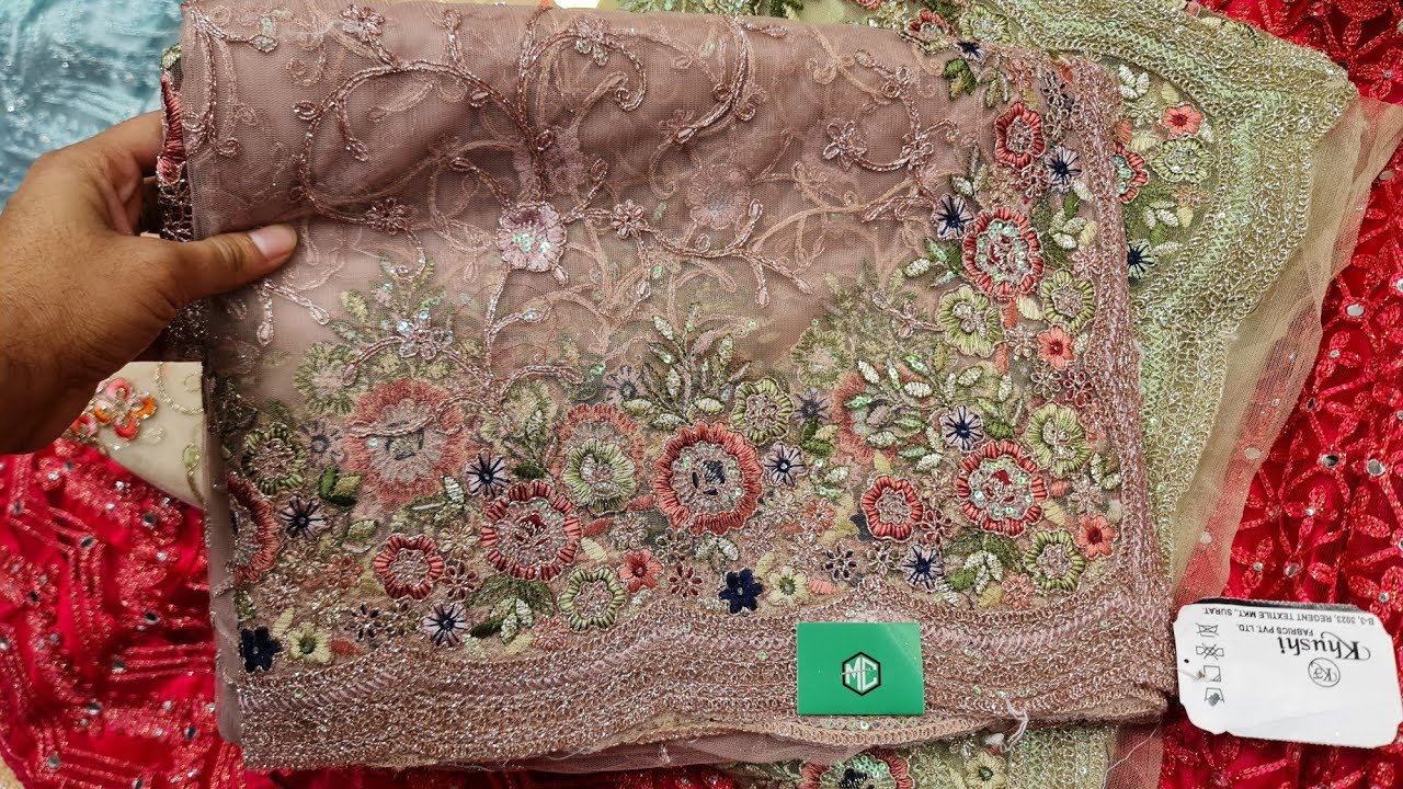 Indian Net new design original indian net party saree collection - YouTube