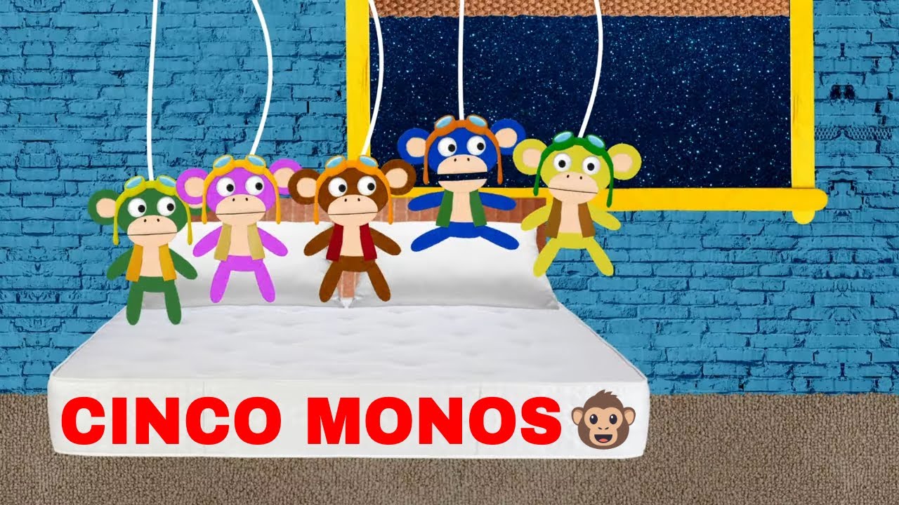 Cinco monos  Canciones infantiles  Atencin Atencin