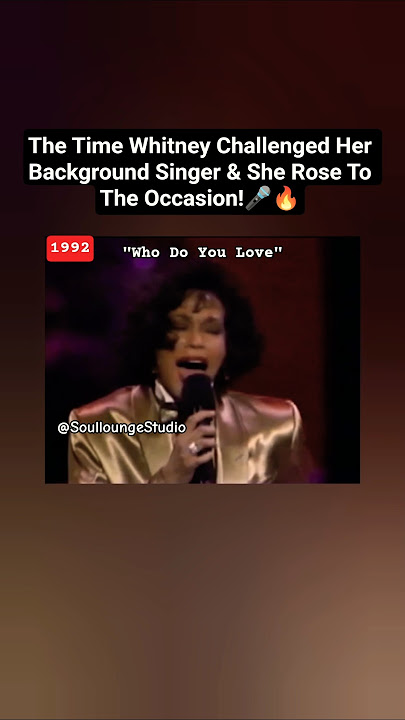 When Whitney Challenged her Background Singer!🎤🔥|