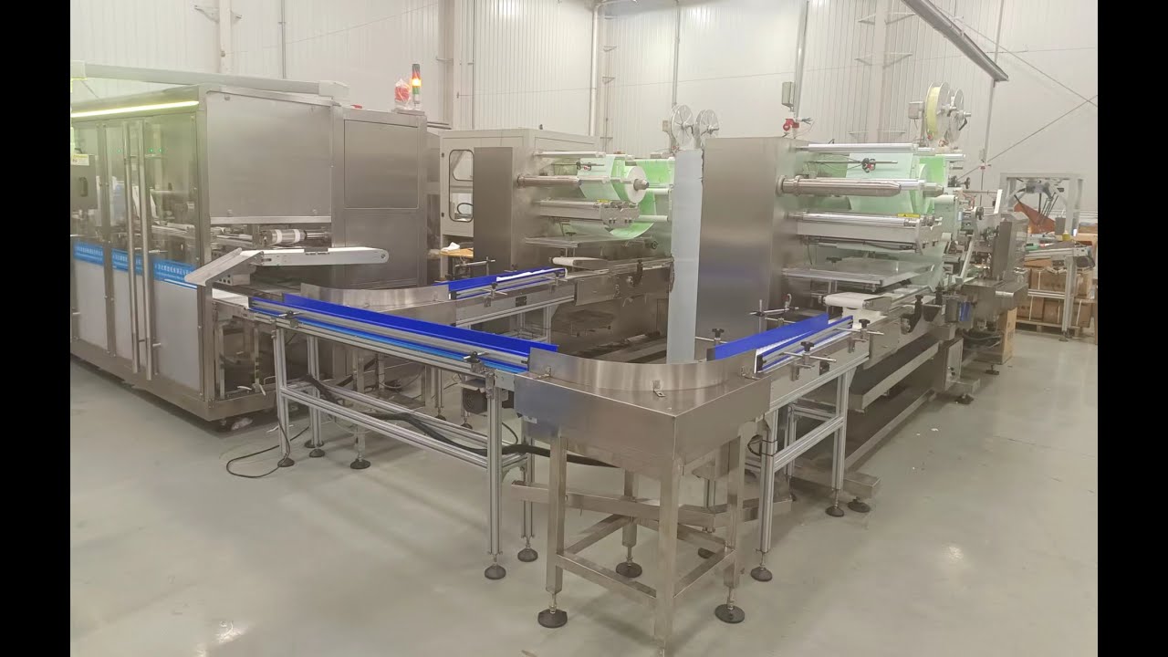 12 rolls wet wipes production line , 4 30 - YouTube