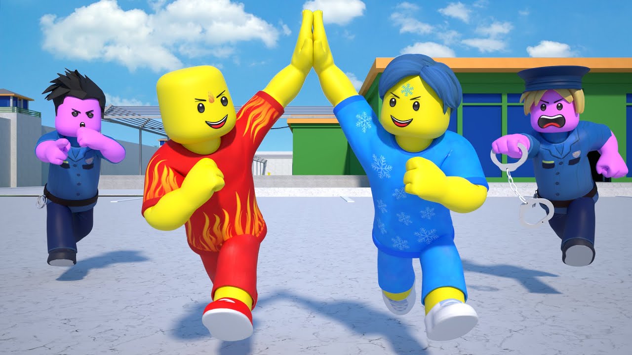 ROBLOX Brookhaven 🏡RP: Fire and Ice Prison Break! | Noob Roblox - YouTube