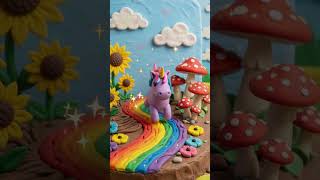 Stay magical with this rainbow clay unicorn! 🌈✨ @glowflick5