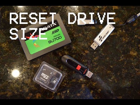 Software Sunday EP16: Reset USB Device Storage Capacity Using Diskpart (Flash drives, HDD, SD Cards)