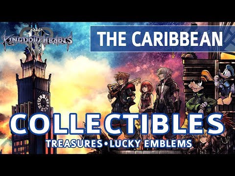 Kingdom Hearts 3 - The Caribbean All Collectible Locations (Lucky Emblems & Treasures)