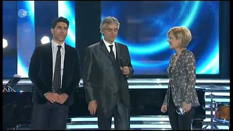 Andrea Bocelli & his son Amos (on piano) - "Love M...